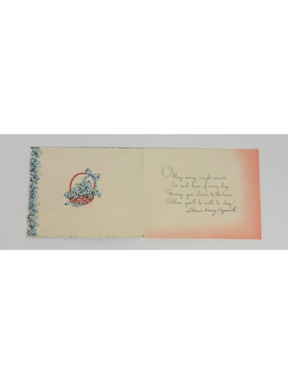 Vintage Get Well Card To Cheer You While Youre Ill Floral Design Paper Ephemera